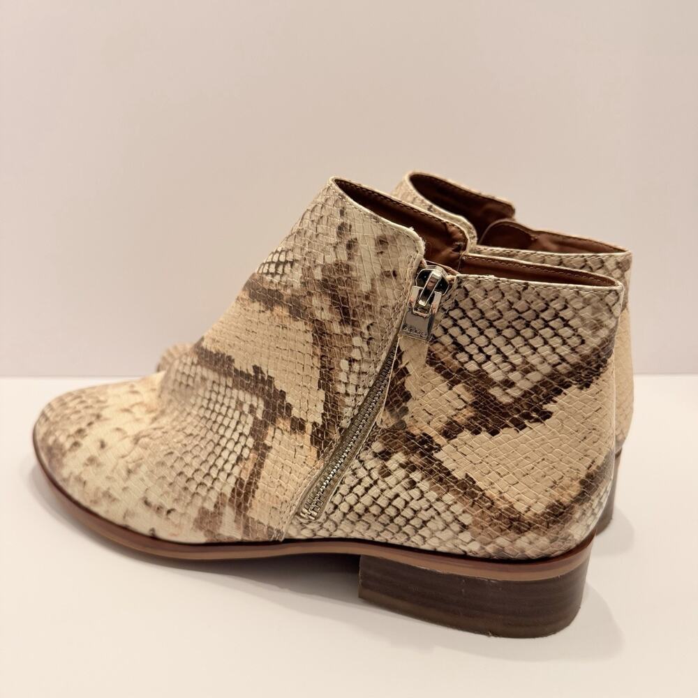 Aldo Ankle Boots Womens Size 10 Snakeskin Leather Heel Zip Closure - Picture 4 of 11
